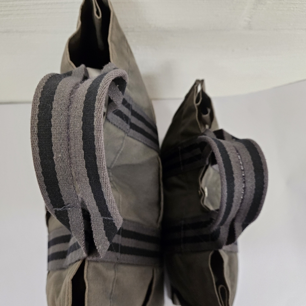 Hermes Canvas Fourre Tout Holdall MM and GM Tote Bag Set in Gray and Black - Picture 10 of 17